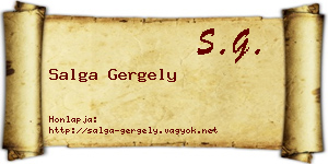 Salga Gergely névjegykártya
